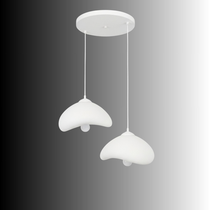 Brilagi - Lustră suspendată pe cablu WABI SABI, 2x E27/40W/230V, Ø 45 cm, albă