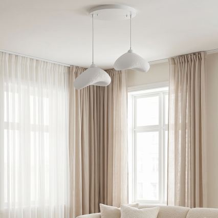 Brilagi - Lustră suspendată pe cablu WABI SABI, 2x E27/40W/230V, Ø 45 cm, albă