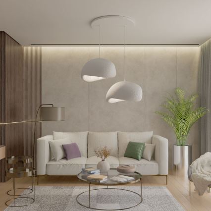 Brilagi - Lustră suspendată pe cablu WABI SABI 2xE27/40W/230V albă