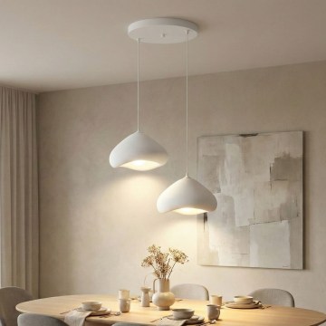 Brilagi - Lustră suspendată pe cablu WABI SABI, 2xE27/40W/230V, Ø 45 cm, albă
