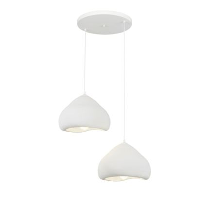 Brilagi - Lustră suspendată pe cablu WABI SABI, 2xE27/40W/230V, Ø 45 cm, albă