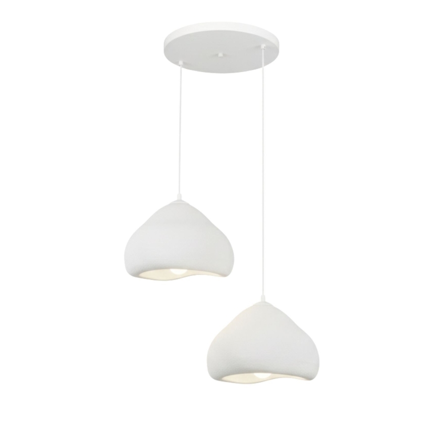 Brilagi - Lustră suspendată pe cablu WABI SABI, 2xE27/40W/230V, Ø 45 cm, albă