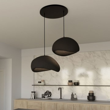 Brilagi - Lustră suspendată pe cablu WABI SABI, 2xE27/40W/230V, Ø 60 cm, neagră