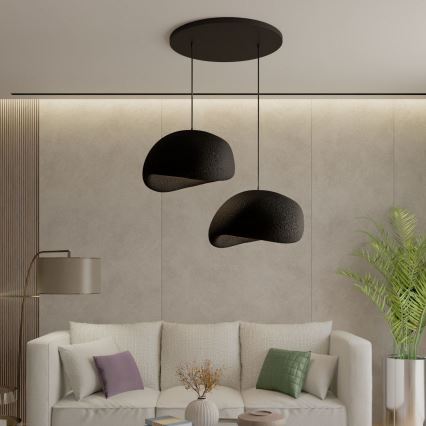 Brilagi - Lustră suspendată pe cablu WABI SABI, 2xE27/40W/230V, Ø 60 cm, neagră