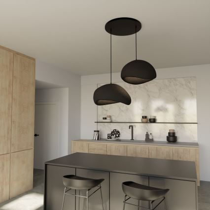 Brilagi - Lustră suspendată pe cablu WABI SABI, 2xE27/40W/230V, Ø 60 cm, neagră