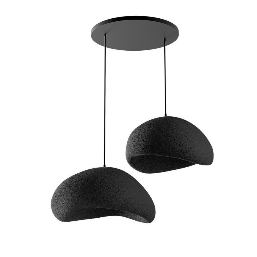 Brilagi - Lustră suspendată pe cablu WABI SABI, 2xE27/40W/230V, Ø 60 cm, neagră