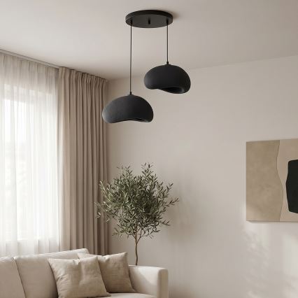 Brilagi - Lustră suspendată pe cablu WABI SABI, 2xE27/40W/230V, Ø 60 cm, neagră