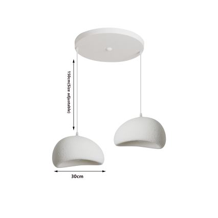 BRILAGI - Lustră suspendată pe cablu WABI SABI 2xE27/60W/230V albă
