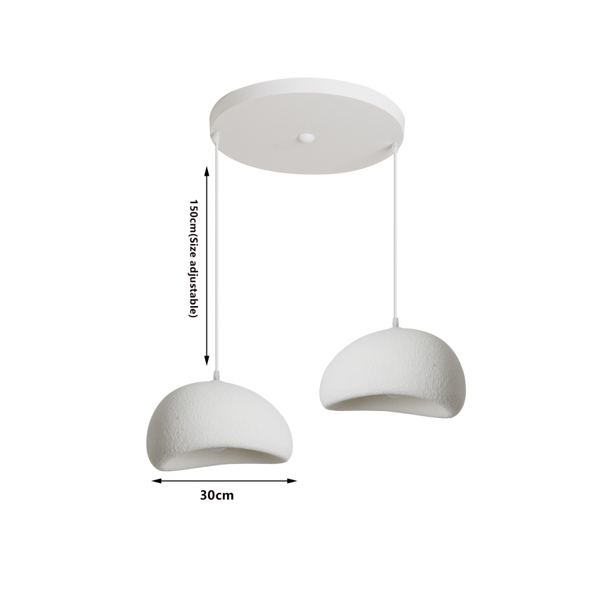 BRILAGI - Lustră suspendată pe cablu WABI SABI 2xE27/60W/230V albă