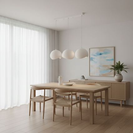 Brilagi - Lustră suspendată pe cablu WABI SABI 3xE27/40W/230V albă