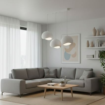 Brilagi - Lustră suspendată pe cablu WABI SABI 3xE27/40W/230V albă