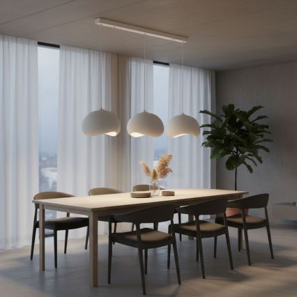 Brilagi - Lustră suspendată pe cablu WABI SABI 3xE27/40W/230V albă