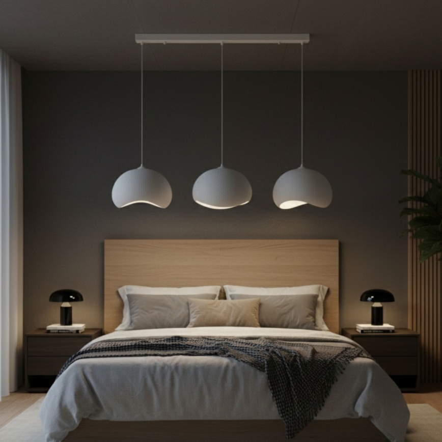 Brilagi - Lustră suspendată pe cablu WABI SABI 3xE27/40W/230V albă