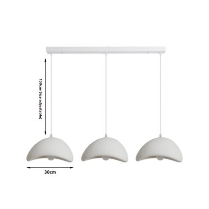 BRILAGI - Lustră suspendată pe cablu WABI SABI 3xE27/60W/230V albă