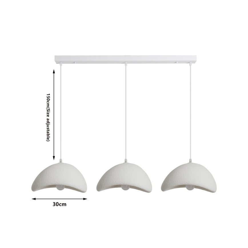 BRILAGI - Lustră suspendată pe cablu WABI SABI 3xE27/60W/230V albă