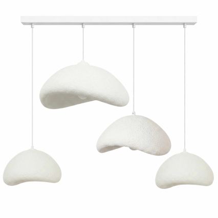 Brilagi - Lustră suspendată pe cablu WABI SABI 4xE27/40W/230V albă