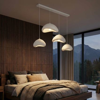 Brilagi - Lustră suspendată pe cablu WABI SABI 4xE27/40W/230V albă