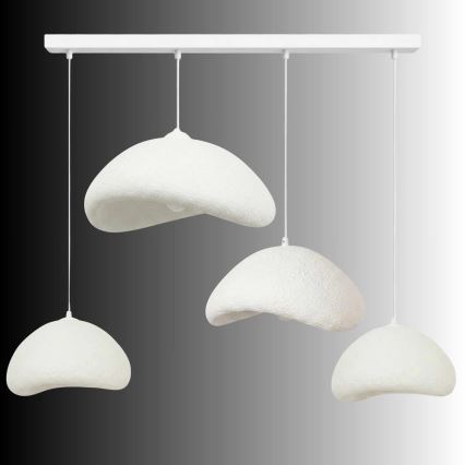 Brilagi - Lustră suspendată pe cablu WABI SABI 4xE27/40W/230V albă