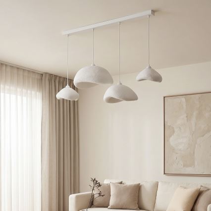 Brilagi - Lustră suspendată pe cablu WABI SABI 4xE27/40W/230V albă