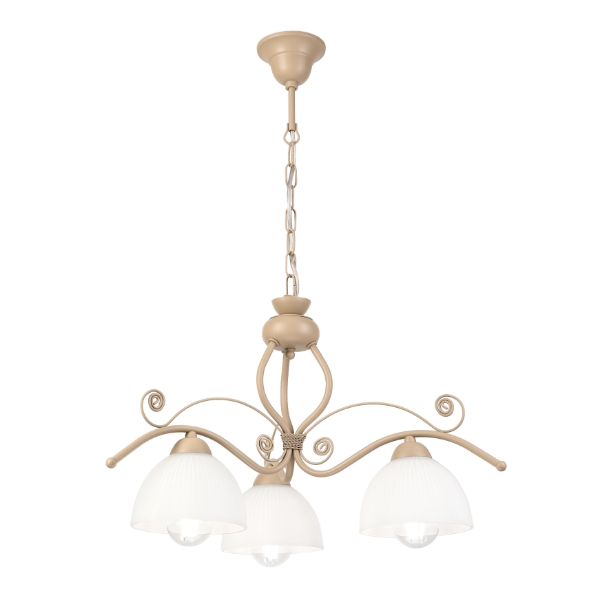Brilagi - Lustră suspendată pe lanț ANTICO MODERN 3xE27/60W/230V bej