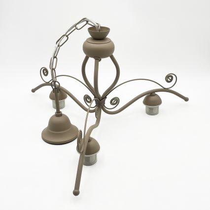 Brilagi - Lustră suspendată pe lanț ANTICO MODERN 3xE27/60W/230V bej