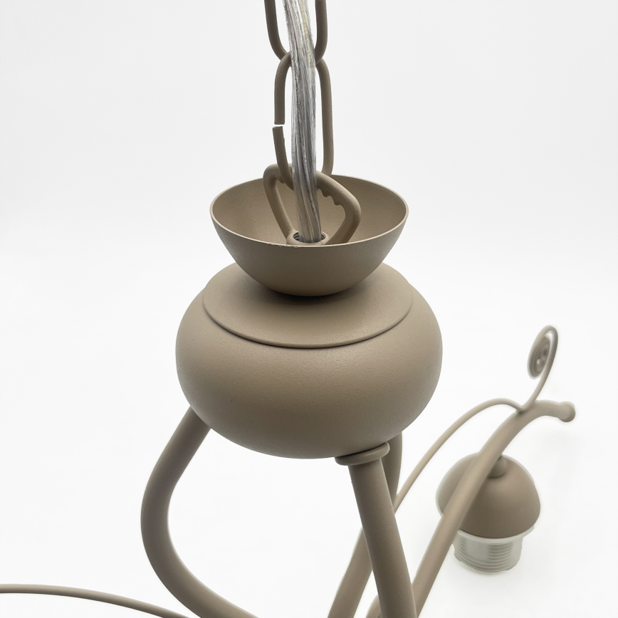 Brilagi - Lustră suspendată pe lanț ANTICO MODERN 3xE27/60W/230V bej