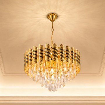 Brilagi - Lustră suspendată pe lanț CRISTAL, 5 x soclu E14 (max. 40 W pe bec), 230 V, diametru 38 cm