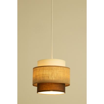 Brilagi - Lustră suspendată RESNA, Ø 45 cm, 3x E27 (max. 60 W), 230 V, bej/negru