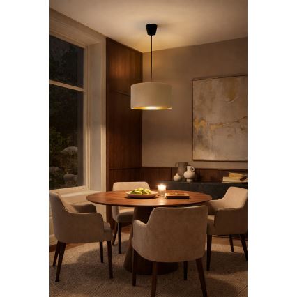 Brilagi - Lustră suspendată VELVET pe cablu, 1xE27/60W/230V, diametru 40 cm, bej/auriu