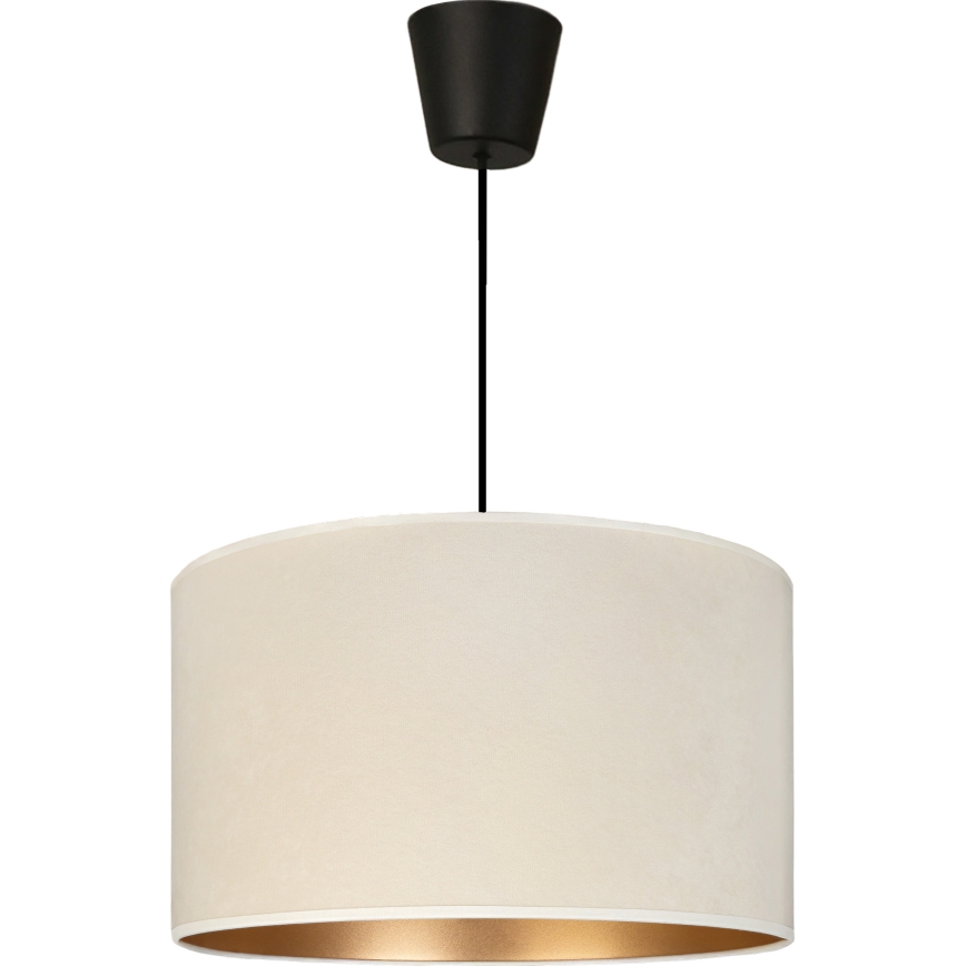 Brilagi - Lustră suspendată VELVET pe cablu, 1xE27/60W/230V, Ø 40 cm, crem/auriu