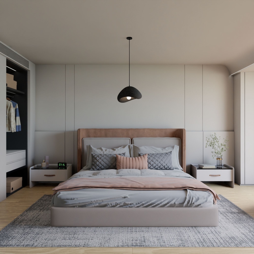 Brilagi - Lustră suspendată WABI SABI 1xE27/40W/230V, negru