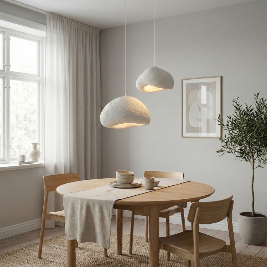 Brilagi - Lustră suspendată WABI SABI, 2x E27, max. 40 W, 230 V, Ø 70 cm, alb