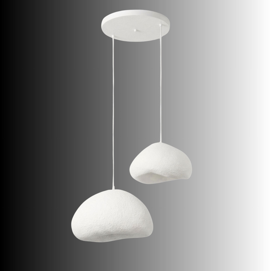 Brilagi - Lustră suspendată WABI SABI, 2x E27, max. 40 W, 230 V, Ø 70 cm, alb