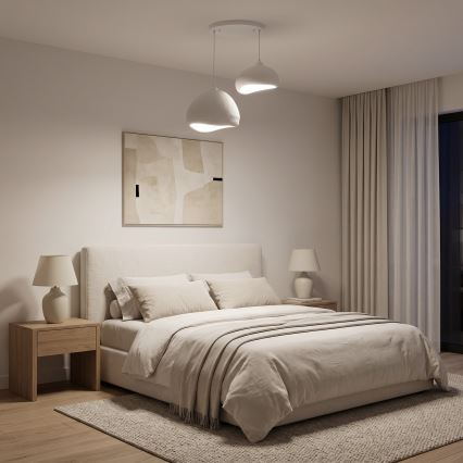 Brilagi - Lustră suspendată WABI SABI, 2x E27, max. 40 W, 230 V, Ø 70 cm, alb