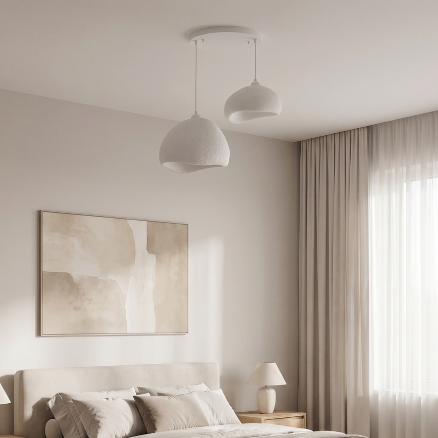 Brilagi - Lustră suspendată WABI SABI, 2x E27, max. 40 W, 230 V, Ø 70 cm, alb