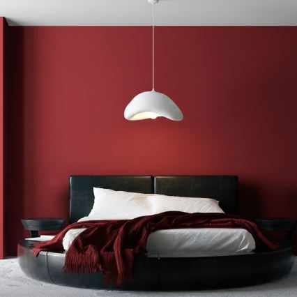 Brilagi - Lustră suspendată WABI SABI pe cablu, 1xE27/40W/230V, Ø 42 cm, albă