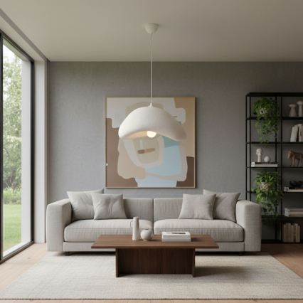 Brilagi - Lustră suspendată WABI SABI pe cablu, 1xE27/40W/230V, Ø 42 cm, albă