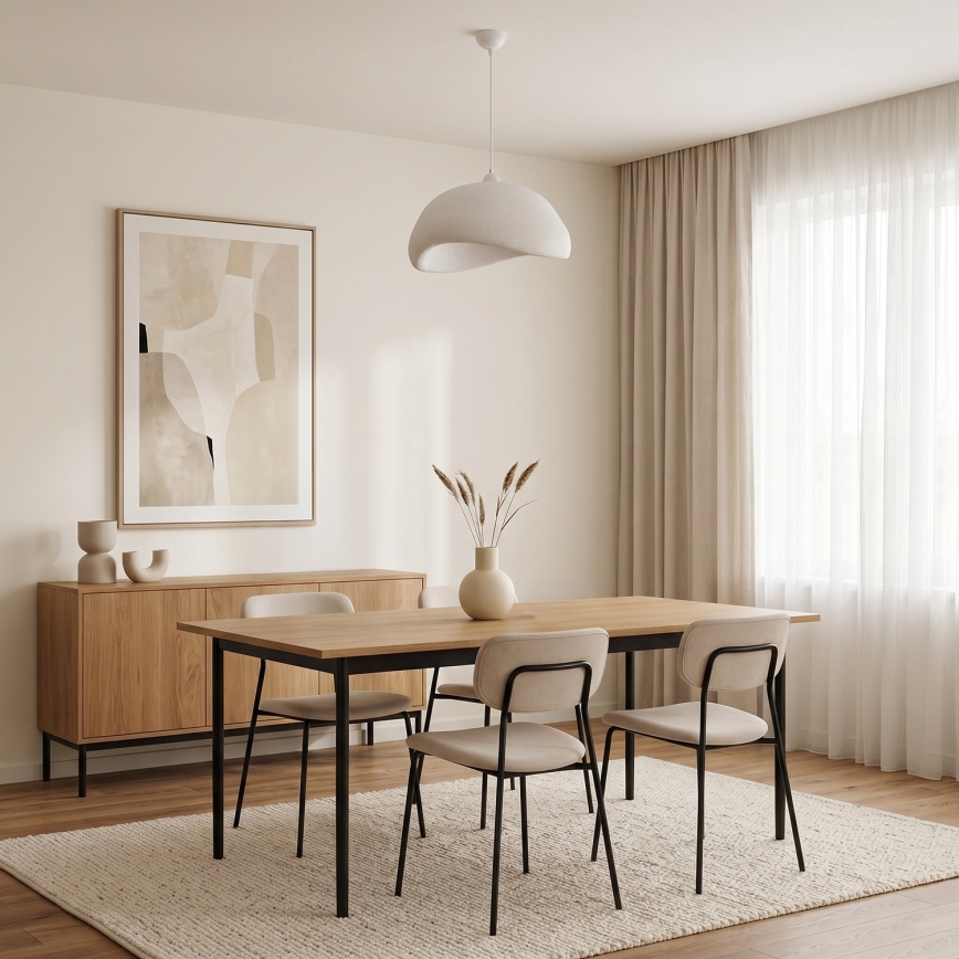 Brilagi - Lustră suspendată WABI SABI pe cablu, 1xE27/40W/230V, Ø 42 cm, albă
