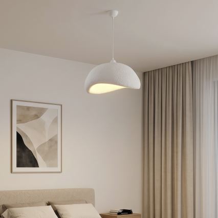 Brilagi - Lustră suspendată WABI SABI pe cablu, 1xE27/40W/230V, Ø 42 cm, albă