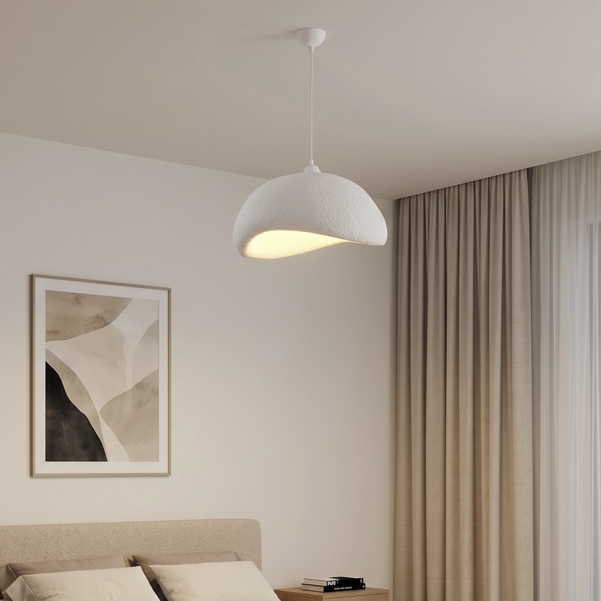 Brilagi - Lustră suspendată WABI SABI pe cablu, 1xE27/40W/230V, Ø 42 cm, albă