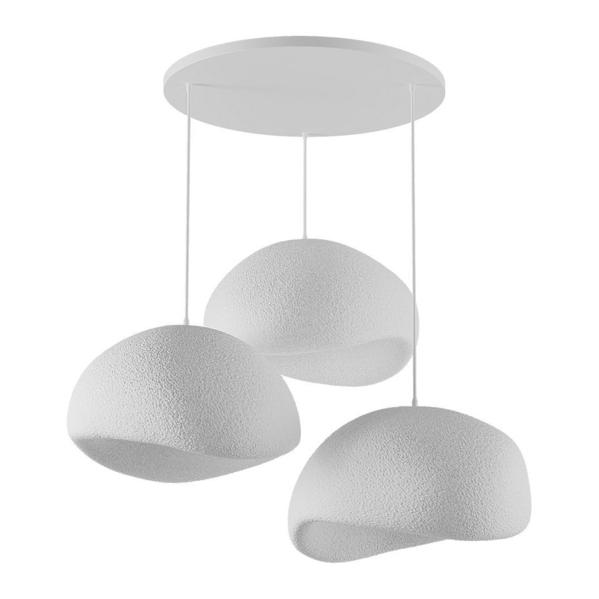 Brilagi - Lustră suspendată WABI SABI pe cablu, 3xE27/40W/230V, albă