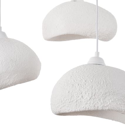 Brilagi - Lustră suspendată WABI SABI pe cablu, 3×E27 (max. 40W), 230V, Ø 60 cm, alb