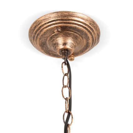 Brilagi - Lustră Tiffany cu vitralii, pe lanț, model SUNFLOWER, 1xE27/60W/230V, Ø 40 cm