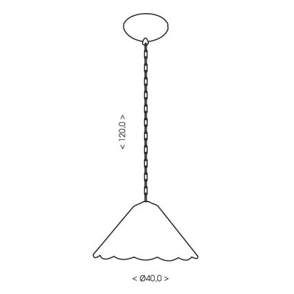 Brilagi - Lustră Tiffany cu vitralii, suspendată pe lanț, FOLIA, 1x E27/60W/230V, Ø 40 cm