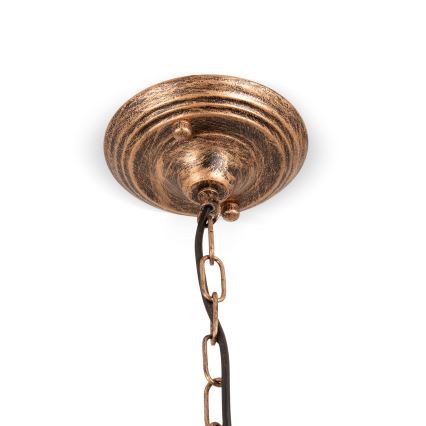 Brilagi - Lustră Tiffany din vitralii, suspendată pe lanț SUNFLOWER, 3xE27/60W/230V, Ø 50 cm