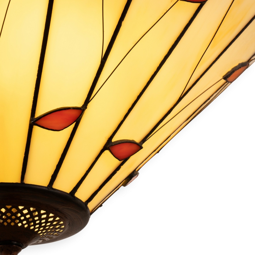 Brilagi - Lustră Tiffany FOLIA, cu vitralii, pe lanț, 3xE27/60W/230V, diam. 50 cm