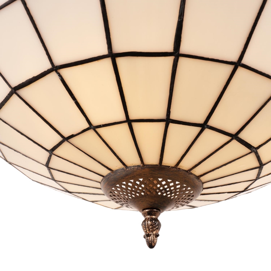 Brilagi - Lustră Tiffany SIENNA, cu vitralii, pe lanț, 3xE27/60W/230V, diam. 50 cm