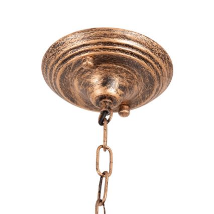 Brilagi - Lustră Tiffany SIENNA, cu vitralii, pe lanț, 3xE27/60W/230V, diam. 50 cm