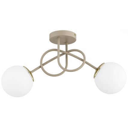 Brilagi - Lustru aplicat 2xE27/60W/230V bej/auriu