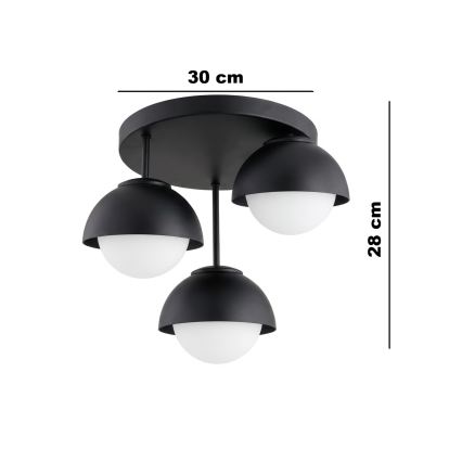 BRILAGI - Lustru aplicat COSMO 3xE27/60W/230V negru